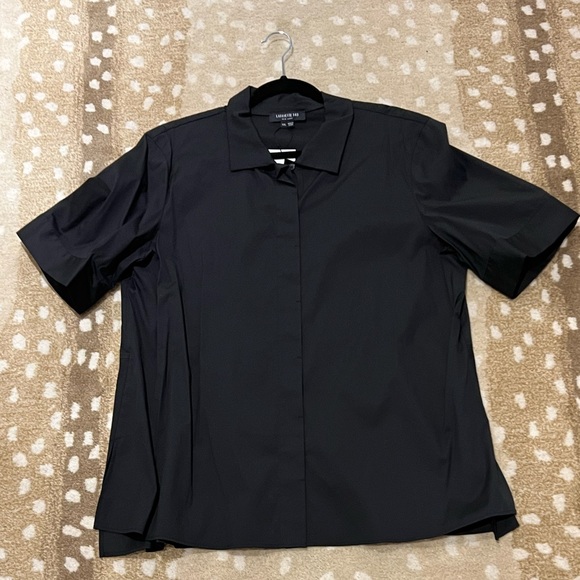 🌟🌟NWT🌟🌟Lafayette 148 Black Cotton Blouse Size XXL - Picture 3 of 4